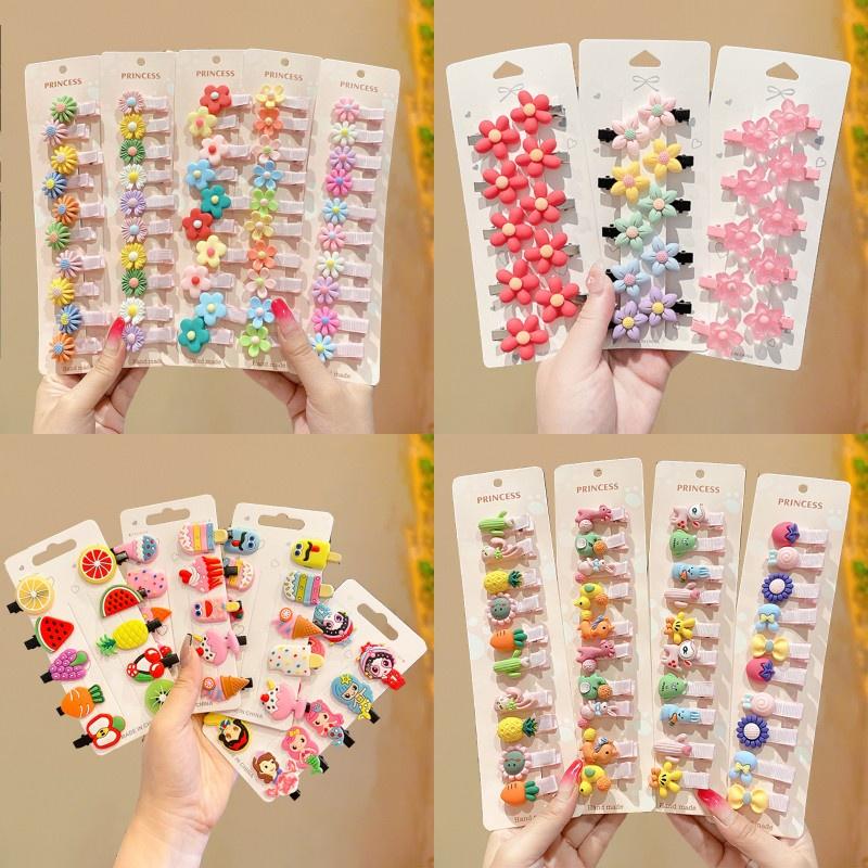 Kẹp Hoạt Hình Dễ Thương Hàn Quốc Bộ 10 Cái Kẹp Tóc Nhỏ Thích Hợp Cho Bé Gái Kẹp Lấy Tóc Con Kẹp Tóc Mái Cho Bé Ghim Cài Tóc Phụ Kiện Tóc Cho Trẻ Em