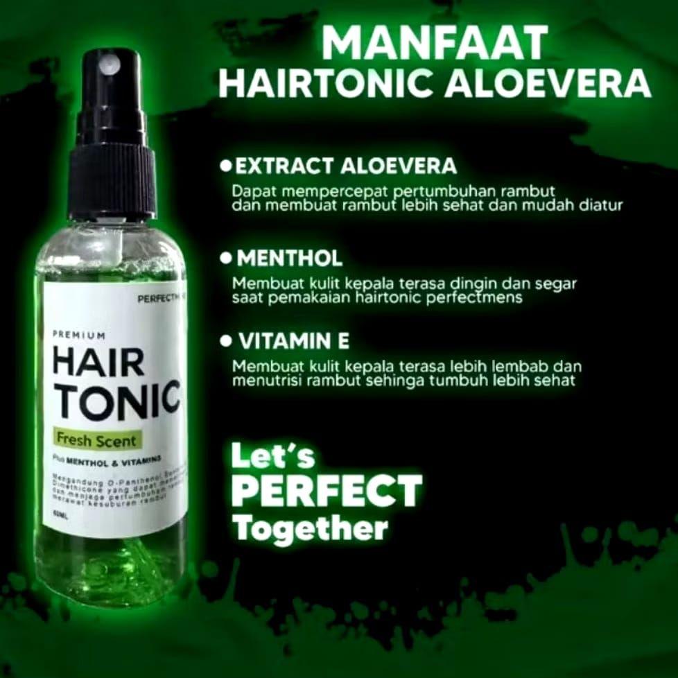PerfectMen 2 PCS HAIR TONIC ALOEVERA RAMBUT VITAMIN PENUMBUH RAMBUT DAN PELURUS RAMBUT PRIA dan Wanita 60ml Premium Fresh Scent PerfectMen 2 PCS HAIR TONIC ALOEVERA RAMBUT VITAMIN PENUMBUH RAMBUT DAN PELURUS RAMBUT PRIA dan Wanita 60ml Premium Fresh Scent