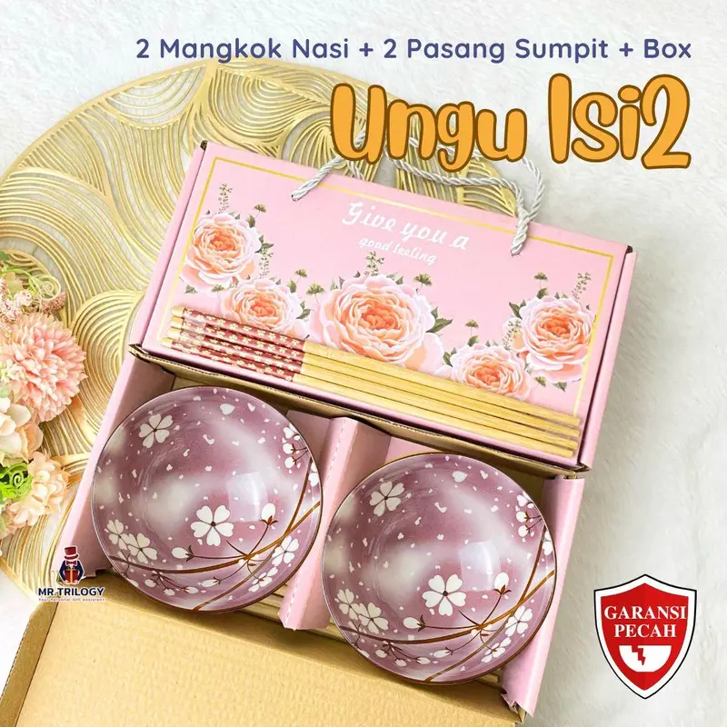 Kado Nikahan Bermanfaat Hampers Mangkok Keramik isi 2 RUSA Estetik Murah Kado Pernikahan Pengantin Wedding Bestie Mangkuk Nasi 7