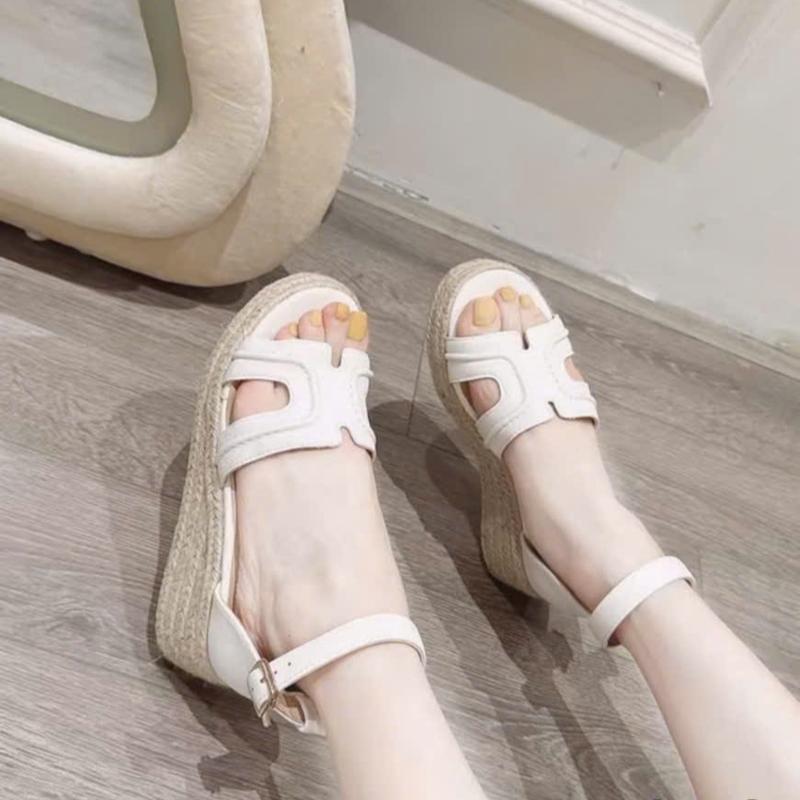 N1 SANDAL xuồng quai H đế côi khoá gài cao 7 cm - BMC18