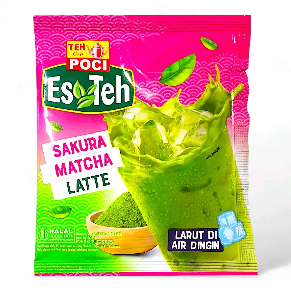 ES TEH SAKURA MATCHA LATTE [1 RENTENG Isi 10 Sachet] - Teh Cap Poci ...