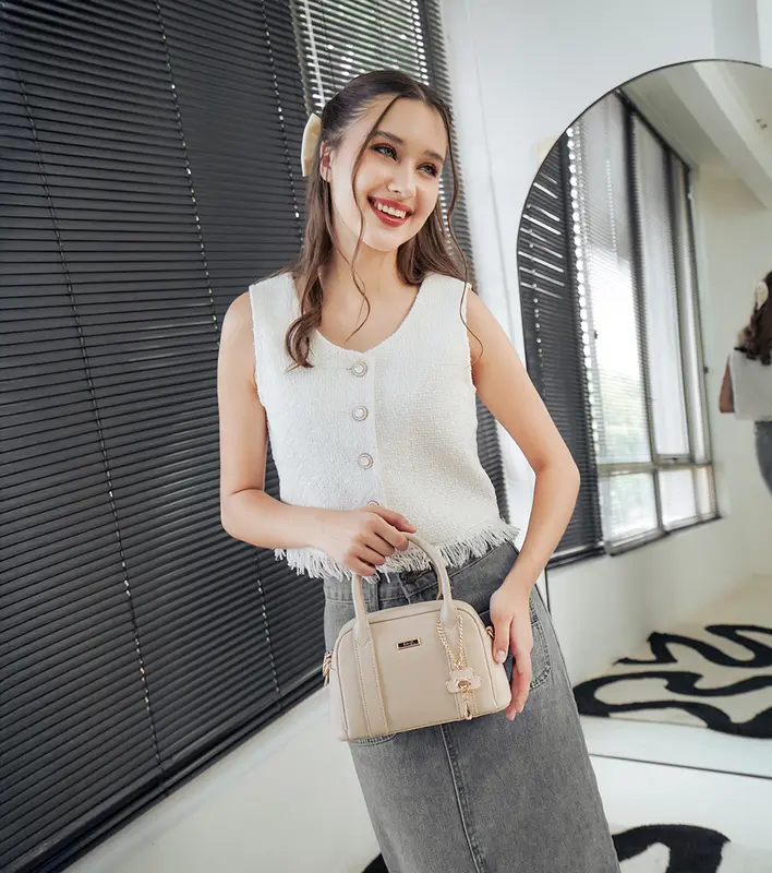 En-ji Musan Handbag - Ivory 1