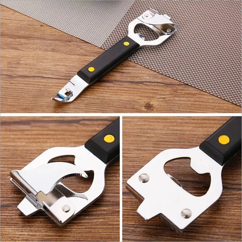 Can Opener / Alat Pembuka Botol Stainless Steel 3 in 1 Pembuka Kaleng & Botol Manual 4