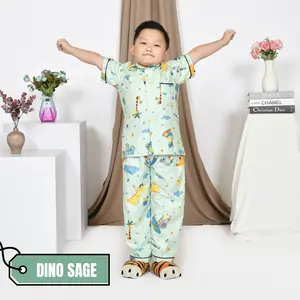 Nyenyak Piyama Anak Laki  4 -  6 Tahun ( Size 6 ) Bahan Katun Micro Motif Karakter / Setelan Baju Tidur Anak