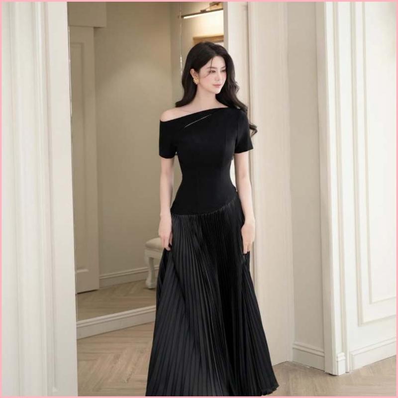 Đầm dự tiệc thiết kế by Darling Diva, Đầm Midi chất liệu lụa mềm mại, sang trọng