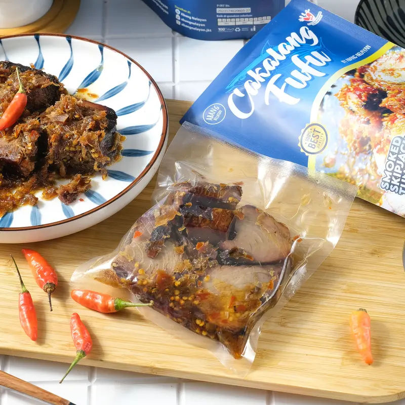 Jarred & Packaged Foods Canned Cakalang Asap Rica  Cakalang Fufu Rica food ikan makanan  masakan  sambal  fish  instan  foods Organic pedas cakalang Spicy halal SPP-IRT 4