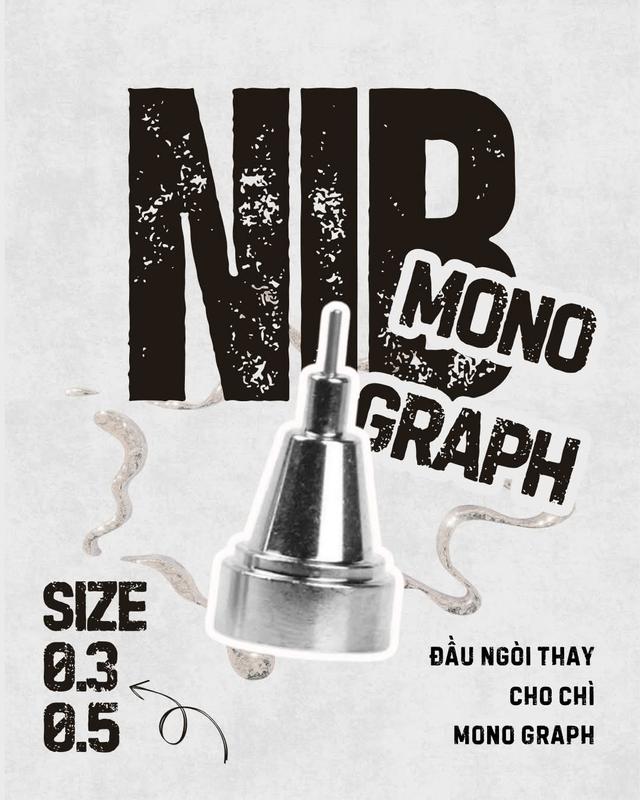 ĐẦU NGÒI KIM LOẠI THAY CHO BÚT CHÌ TOMBOW MONO GRAPH SIZE 0.3MM 0.5MM