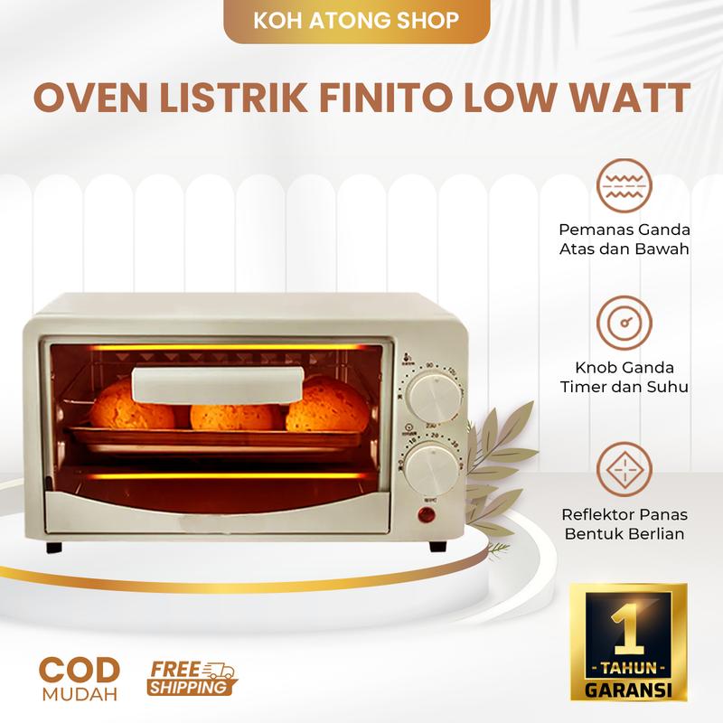 Oven Finito Elektrik 12 Liter Low Watt/Pemanggang Listrik 0