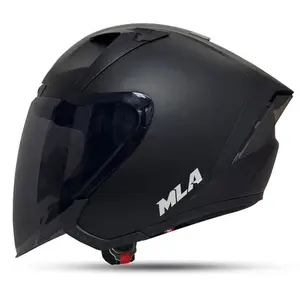 Helm Half Face Mla zenit solid black dof helm terbaru kekinian dewasa pria wanita sni