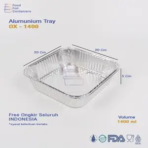alumunium foil cup OX 1400 / macaroni schotel ISI 20 PCS