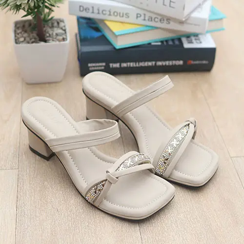 Cafana Sandal Hak Tahu Wanita Kyna SDH340 Heels Cewek Sol Karet 4