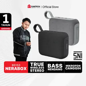 [EXCLUSIVE RIVEL SUMIGAR] Fantech NeraBox BS153 Speaker Bluetooth 5.4 Portable Super Bass 45mm 5W RMS TWS Mode Triple Koneksi, Mikrofon Canggih