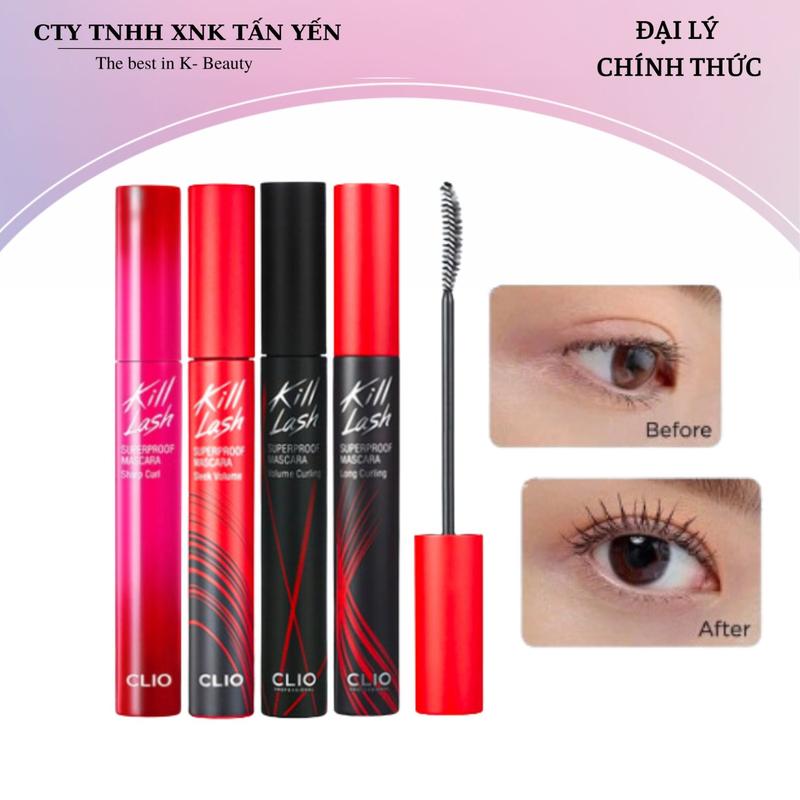 Mascara Chuốt Mi Cong Dài Chống Nước Clio Kill Lash Superproof Mascara 7g