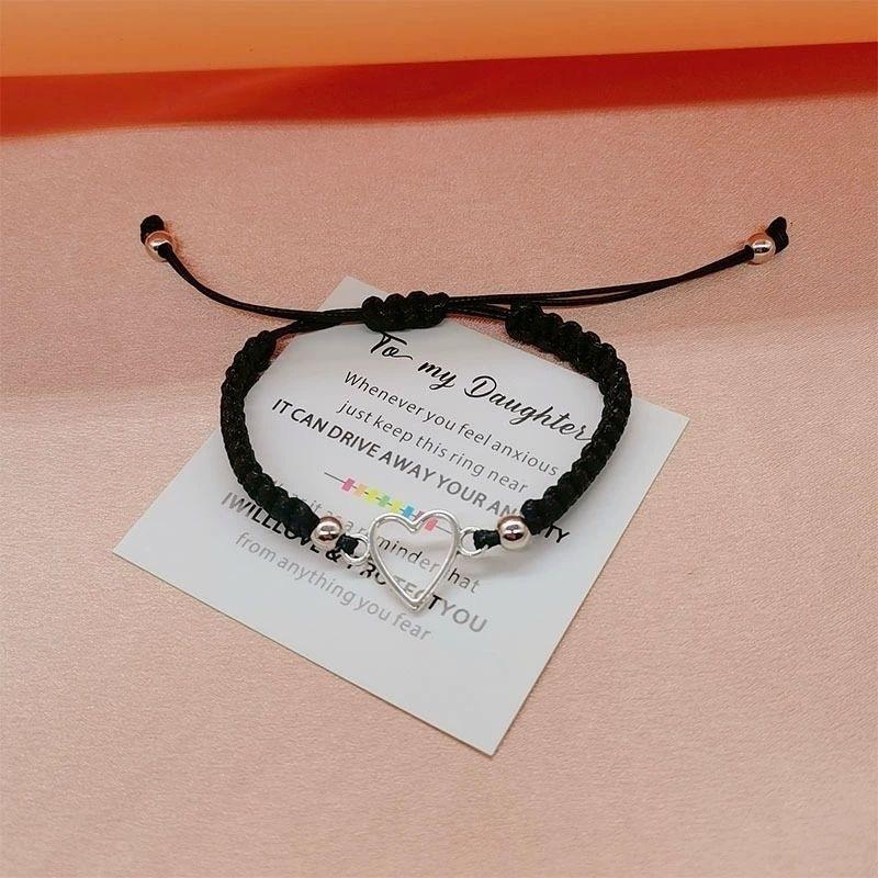 Product Introduction of New Trendy Love Couple Bracelet Korean Edition Handwoven Black and White Hand Rope for Men and Women 0