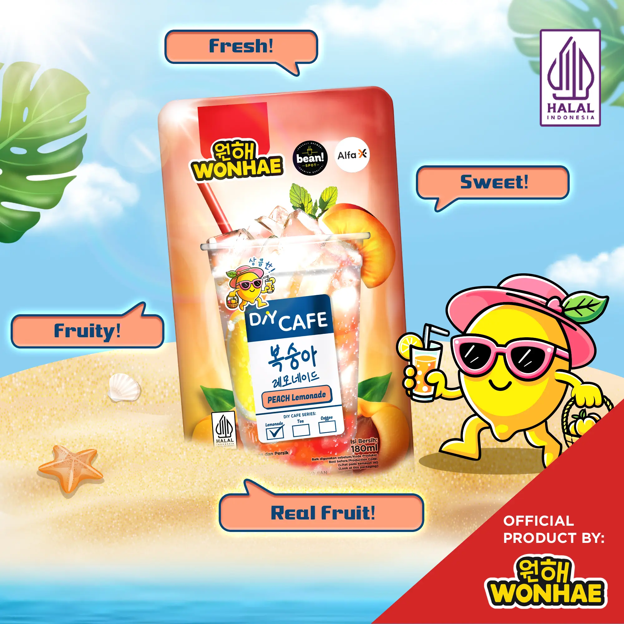 [PROMO] Wonhae DIY Cafe Peach Lemonade 180mL