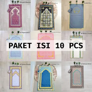 ISI 10 PCS SAJADAH TRAVEL Made In Turkiye / SAJADAH SOUVENIR UMROH HAJI Sajadah Mini Ukuran