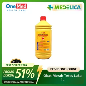 POVIDONE IODINE 1L 5L ONEMED | Obat Merah Tetes Luka | Antiseptik P3K