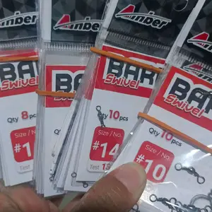 Kili Kili Aksesoris Pancing Barrel Pilih Ukuran Swivel Berkualitas Tinggi untuk Memancing