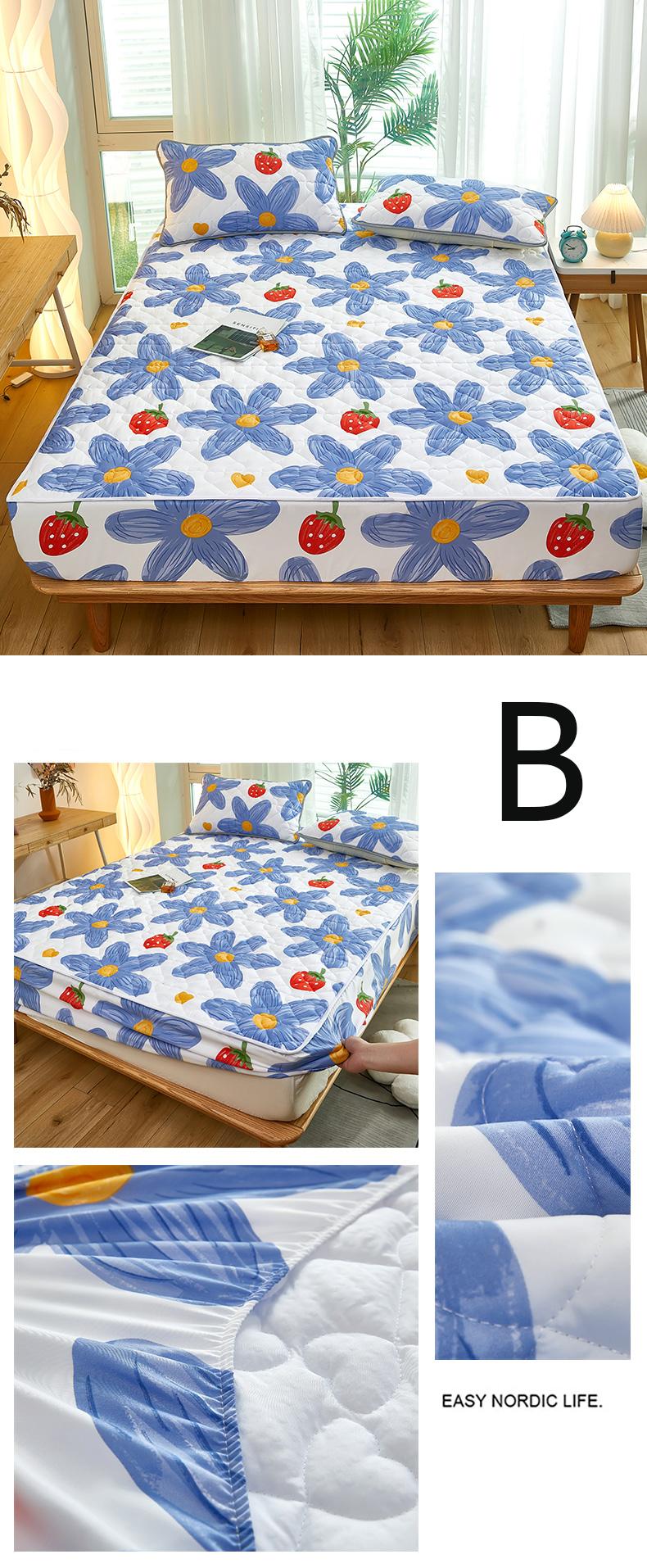 Product Introduction of SUNLIGHT HOME Waterproof Bedsheet 9 Colors,Multi Patterned Bed Sheet,Solid Color Fitted Sheet,Breathable Mattress Cover 13