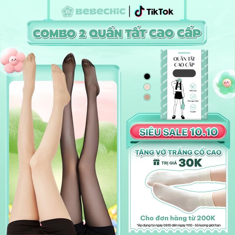 (BH 1 ĐỔI 1) COMBO 2 Quần Tất Nữ Che Khuyết Điểm Cao Cấp BT10 BEBECHIC (0D/5D/10D/15D)