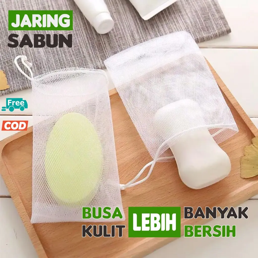 Jaring Tempat Letak Sabun Batang Mandi Scrub Spons