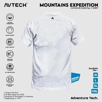 Gambar AVTECH - T-Shirt Kaos Pria Wanita Lengan Pendek Outdoor Casual Harian Cotton Combed - MOUNTAINS EXPEDITION - Putih, M dari Avtech Adventure Technology Kota Administrasi Jakarta Timur 5 Tokopedia
