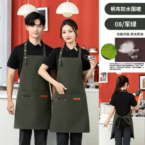 Apron Celemek Anti Air Unisex Biru Tua untuk Pria & Wanita Tahan Air dan Minyak Ideal untuk Kerja Profesional