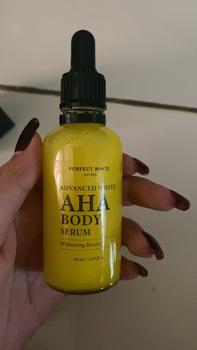 Product Review of [10X AHA] PERFECT WHITE Advanced AHA Body Serum 50ml Whitening Booster with 10X AHA Niacinamide, Alpha Arbutin, Glutathione, Vitamin C | Booster Lotion Acid Perawatan Pencerah Mencerahkan Memutihkan Tubuh Kusam Belang Noda Hitam Glycolic Acid from n**e 1