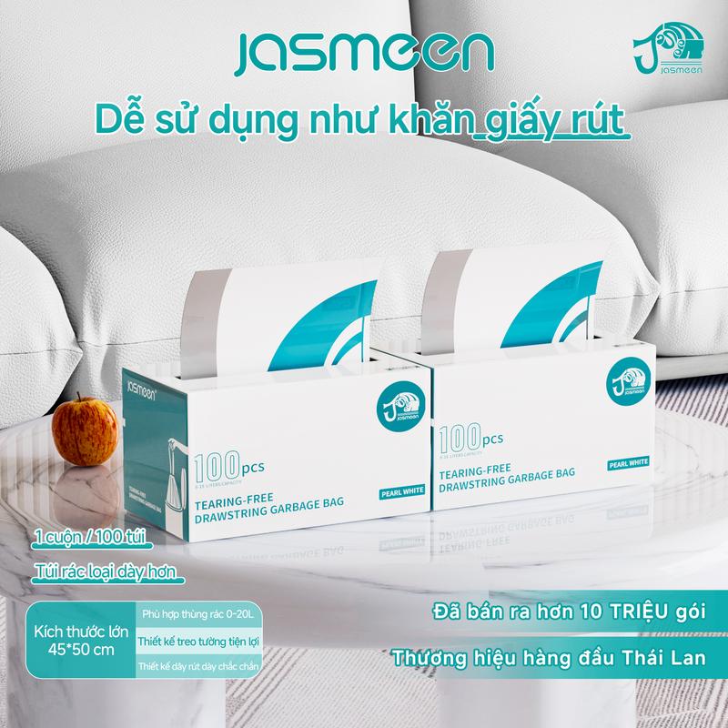  Túi rác treo tường Jasmeen - loại dai -có quai xách - túi đựng rác chắc chắn tiện lợi - túi rác dây rút dày-túi rác có quai rút-túi đựng rác-túi đựng rác chịu lực-túi rác chống rỉ nước-bao đựng rác sinh học- an toàn vệ sinh môi trường - tuiracco quaixach 