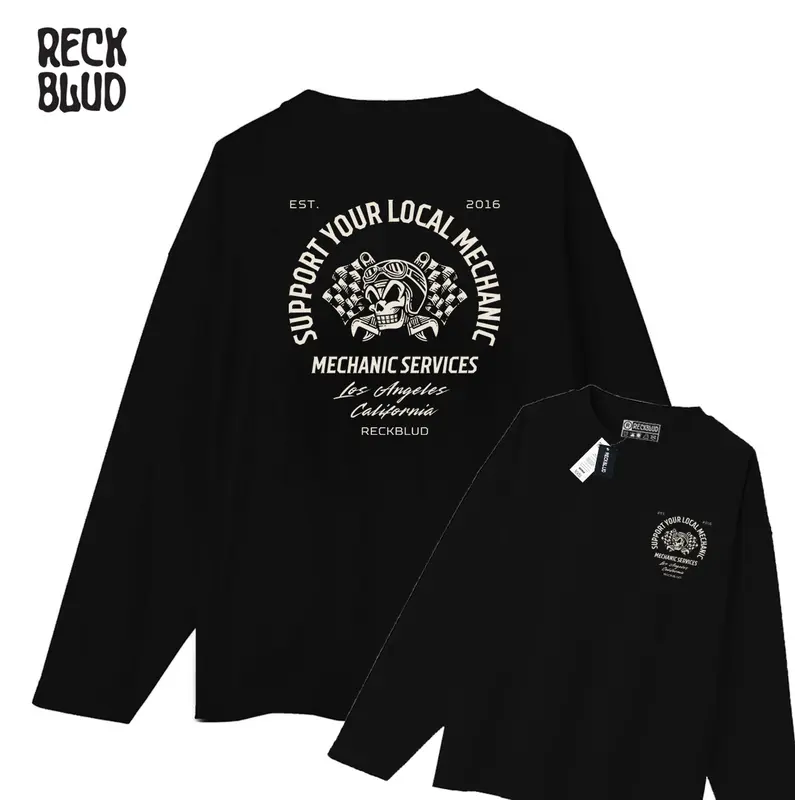 Reckblud - T-Shirt Kaos Lengan Panjang SYLM DB Reckblud Print 100% Cotton 24s Unisex 02 3