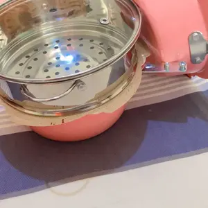 Panci Mpasi Steamer Full Set 22Cm Panci Masak Tahan Lengket Panci Multifungsi 3in1 dan 4in1 Alat Dapur Kaca Pink Aluminium Kitchenware