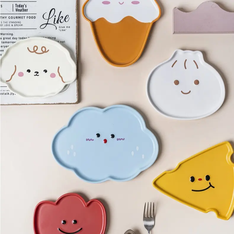 Cartoon Dessert Side Plate (5 Designs Available)