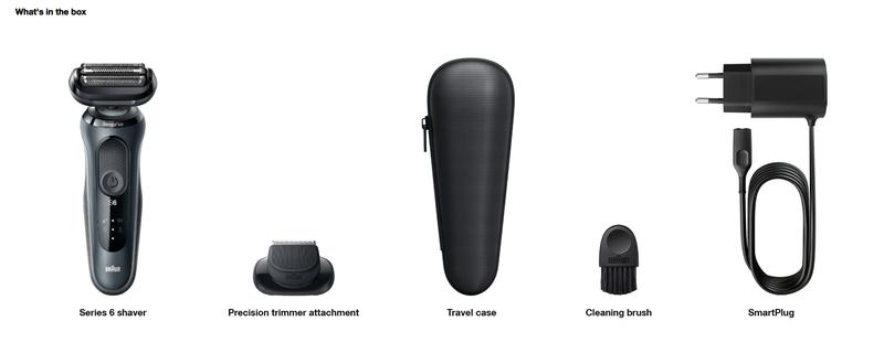 Product Introduction of Braun Series 6 61-B1200s Electric Shaver for Men - Rechargeable Wet & Dry Electric Razor with Travel Case Blue Comfort electric  shaver 3