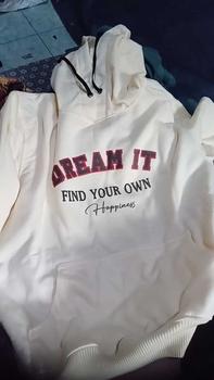 Product Review of SWEATER HOODIE DREAM IT UNISEX SABLON DTF    Distro Fleece Digital from l** n**a 0