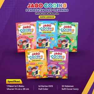 Buku Jago Coding Pendekatan Deep Learning Super Lengkap Usia 4+ (Isi 5 Buku) - Lingkar Media