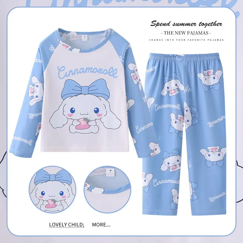 Piyama Anak Traktor Dino Hello Kitty Cinnamoroll Baju Tidur Anak Karakter Lucu Celana perempuan murah cewek 4-12 5