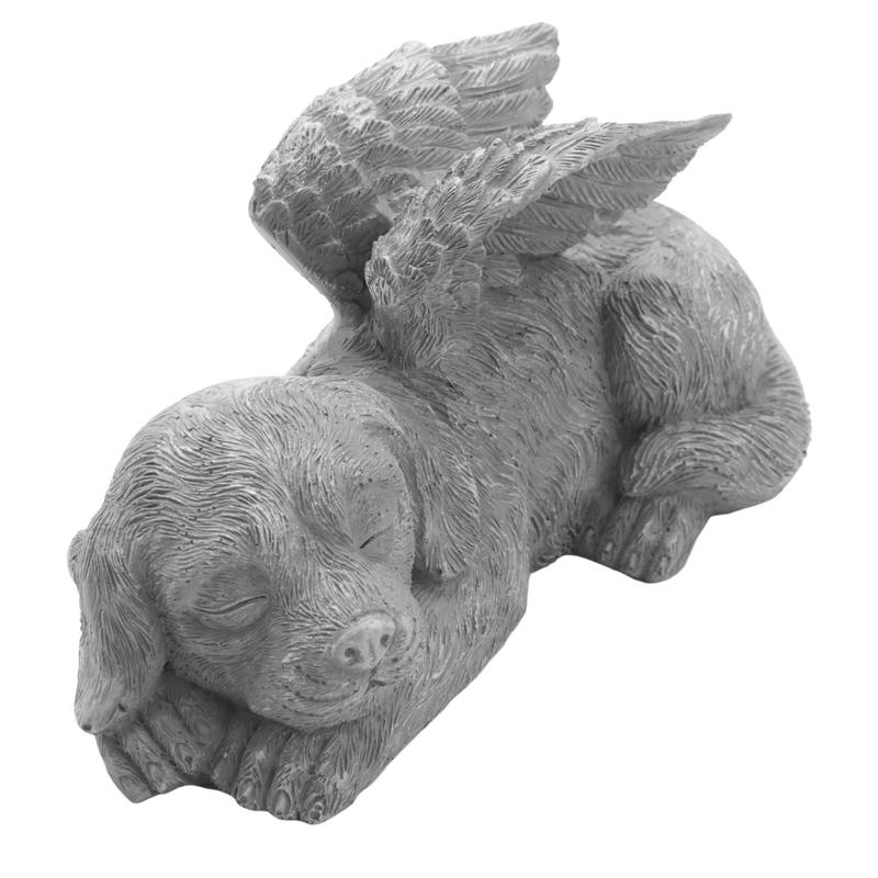 Product Introduction of Dog Angel Pet Memorial Tombstone Marking Carved Statue, Resin, Stone Finish 10