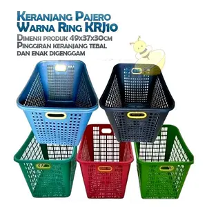 Keranjang Pajero Warna Ring KRJ10 Dimensi 49x37x30cm Pinggiran Tebal Enak Digenggam