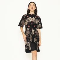 Gambar Batik Etniq Craft Ambika Midi Dress Batik Set Masker-Black - L dari Batik Etniq Craft Kota Bekasi 5 Tokopedia