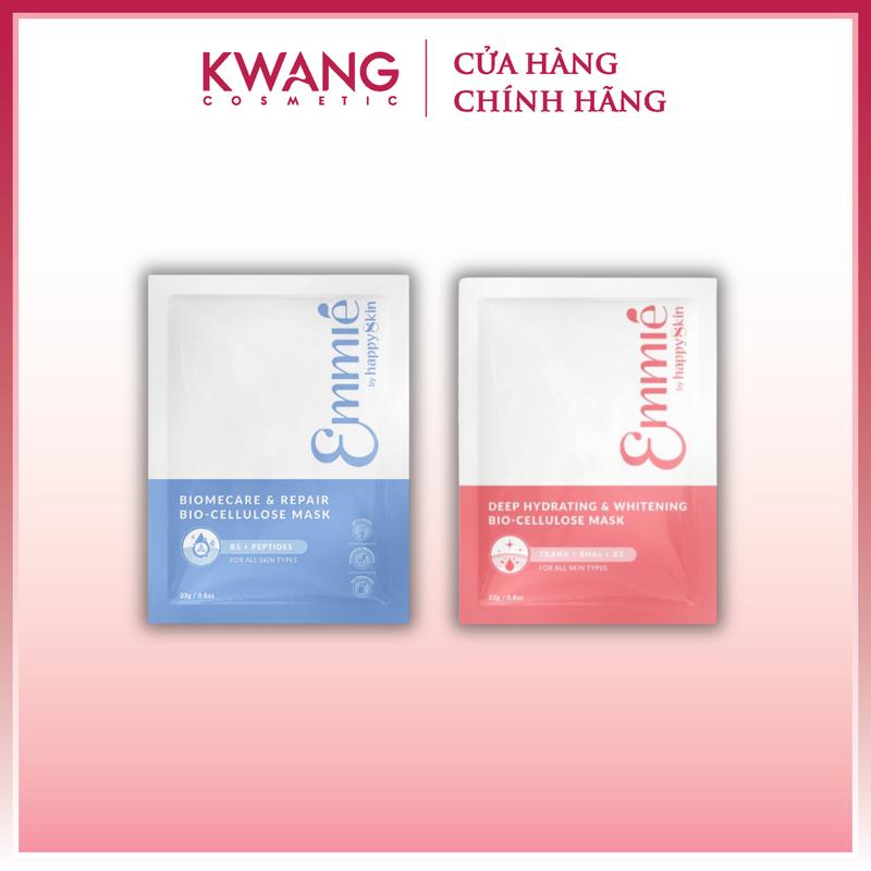 Hộp 10 Miếng Mặt Nạ Emmie Dừa Sinh Học 23g Chăm Sóc Da Skincare Nữ Làm Đẹp Da