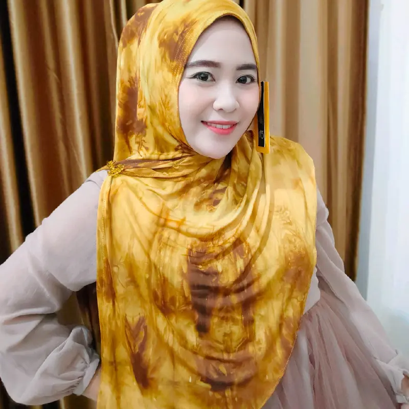 hijab farida segitiga instan oval Muslim Wanita Mewah 7