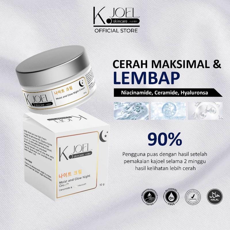 C. KJOEL Paket Bundling Brightening Day Cream / Moist & Glow Night Cream / Serum Vit C Neck - BPOM 3