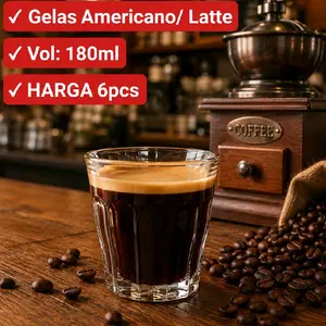 [6pcs] Gelas Kopi Vietnam Drip 180ml (set isi 6pcs) / Gelas Espresso Kopi Hitam/ Gelas Kopi/ Gelas Kedaung 608