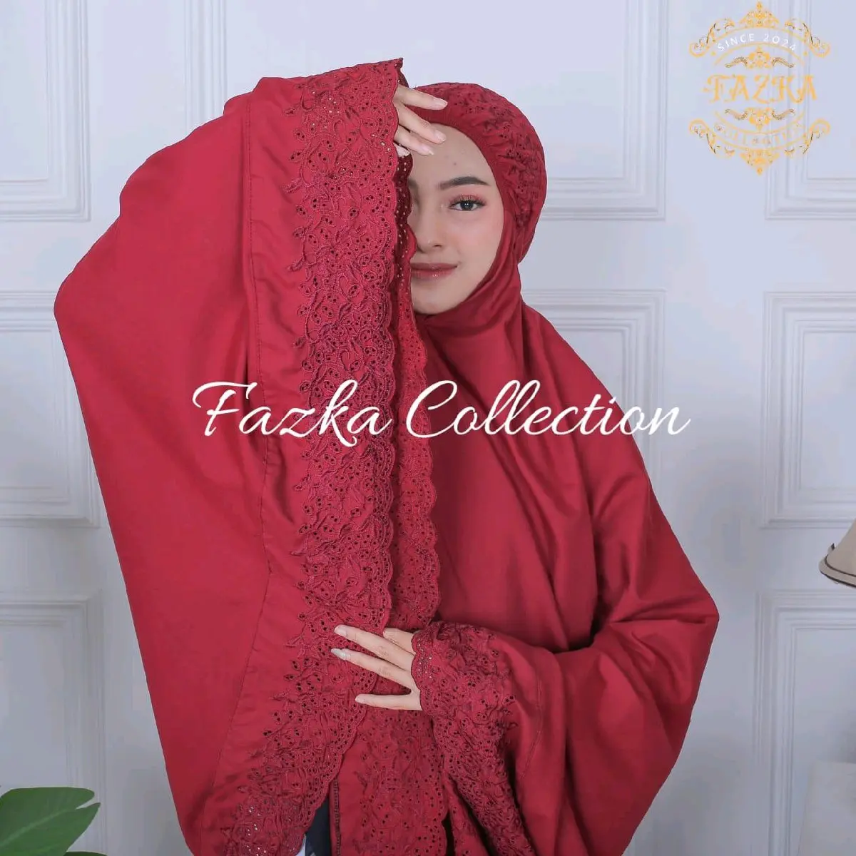 FAZKA - Mukena Dewasa Khadijah Bordir Jumbo Katun Micro Premium Free Tas