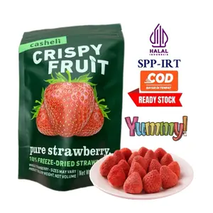 casheli Strawberry Crispy Freeze-dried Strawberry 30g Sweet Camilan Snack Stroberi Fruit Chips snacks Food