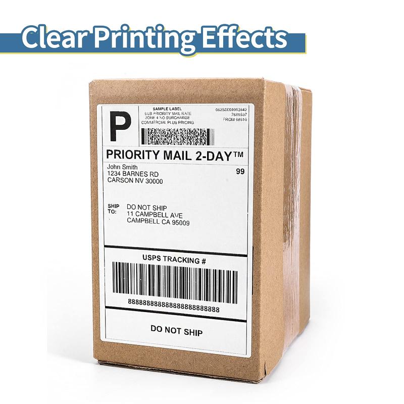 Phomemo A6 Size 4x6'' Shipping Labels FanFold Paper 241BT 246S D520 DYMO 4XL Zebra Munbyn for LOGO Barcode 4