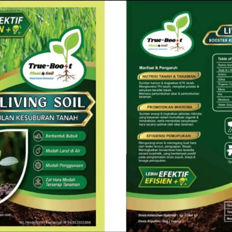 ASAM HUMAT LIVING SOIL 500 GR ORGANIK BOOSTER PEMBENAH KESUBURAN TANAH PENGIKAT NUTRISI Tanaman Tumbuhan Pohon 1