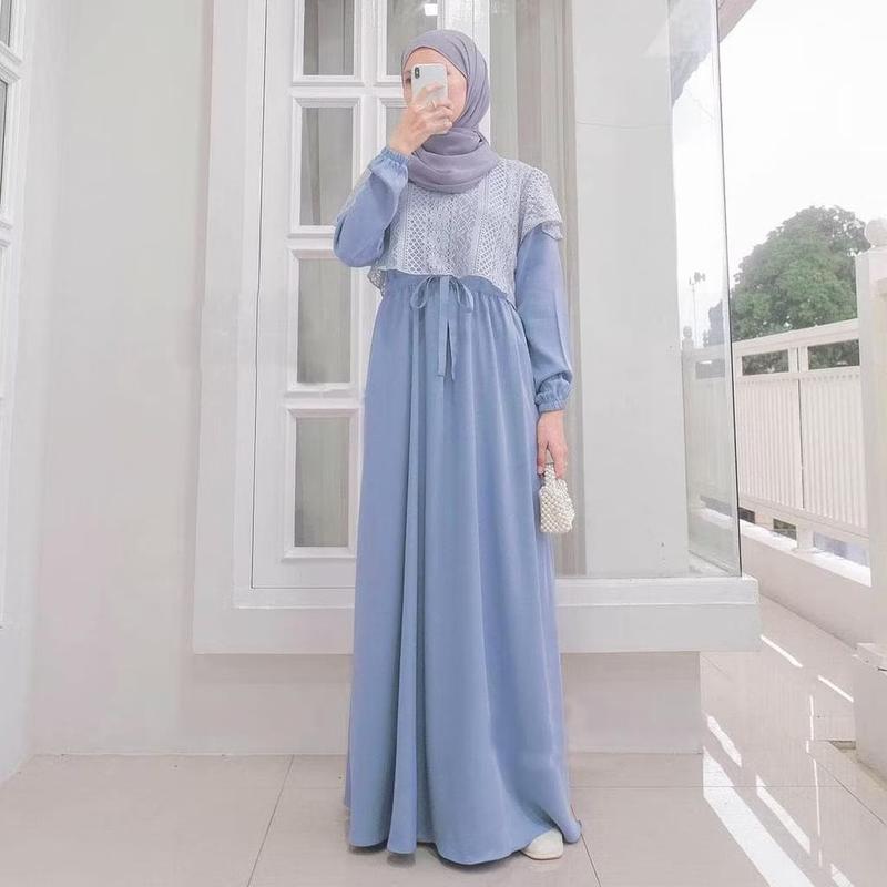 EMMA by STAR 09 STORE Dress Brokat Remaja dgn Tali Pinggang,Cantik,Anggun,& Elegan. 5