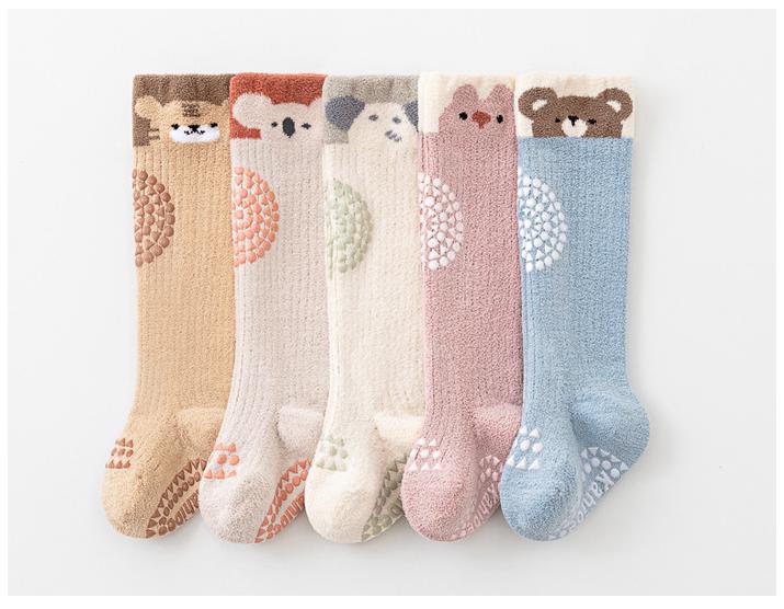 Kaos Kaki Panjang Bayi Tebal Anti SLip Telapak - Lutut - Jari / Kaos Kaki Panjang Anak Anti SLip