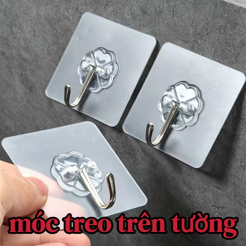 Combo 100 Móc Dán Tường Trong Suốt Siêu Dính Chịu Lực